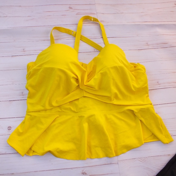 torrid yellow swimsuit